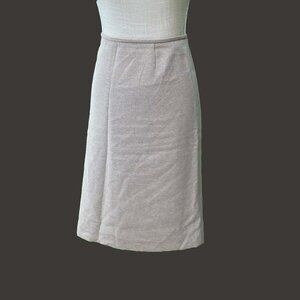 A-Line Herringbone Tweed Skirt